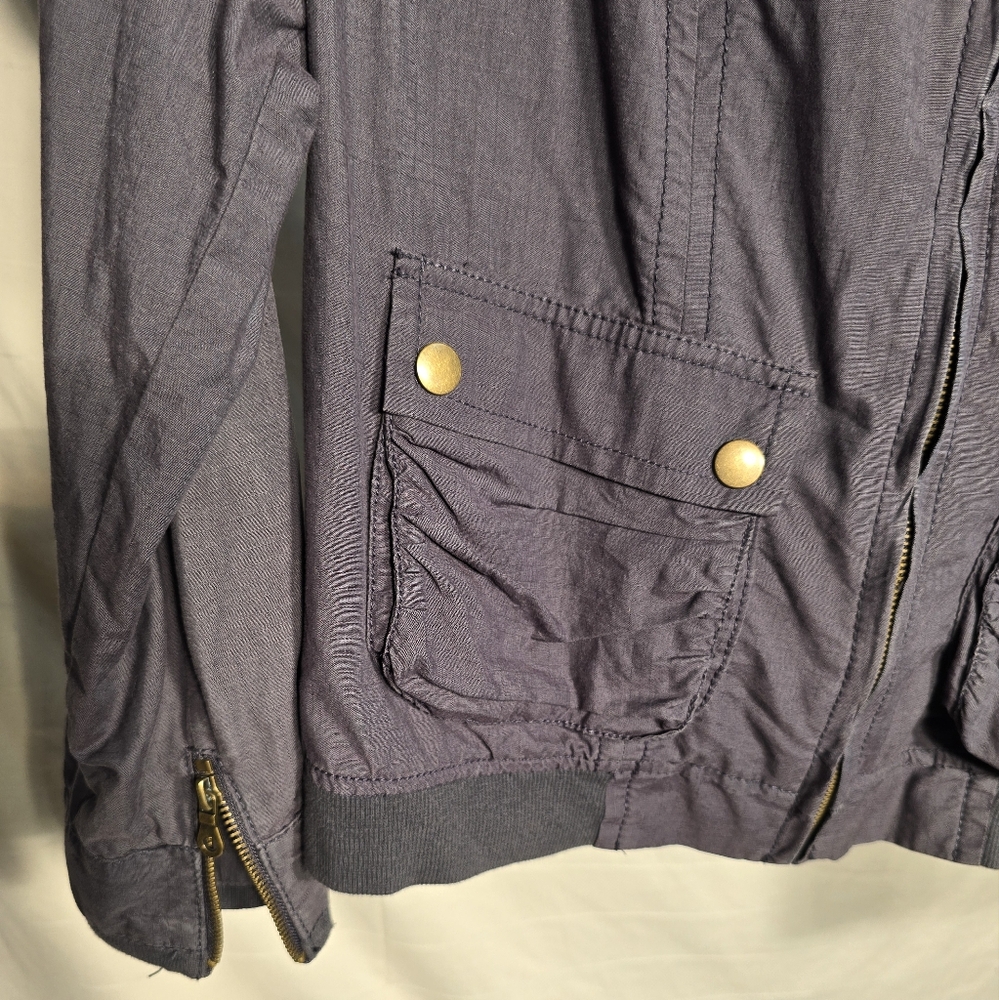 Dusty Blue Bomber Jacket - Picture 7 of 11